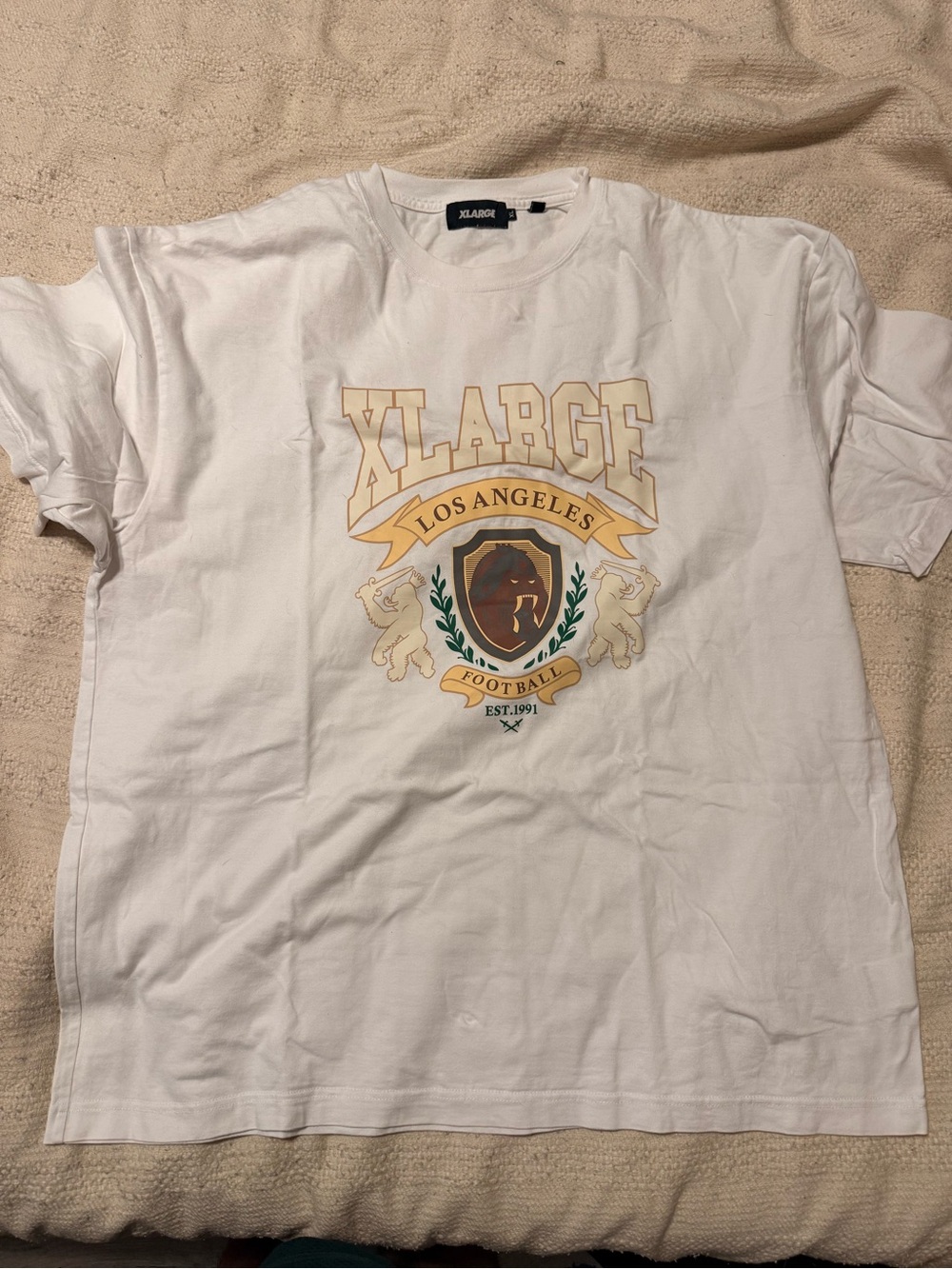 X-Large Los Angeles Crest Short Sleeve Tee - White